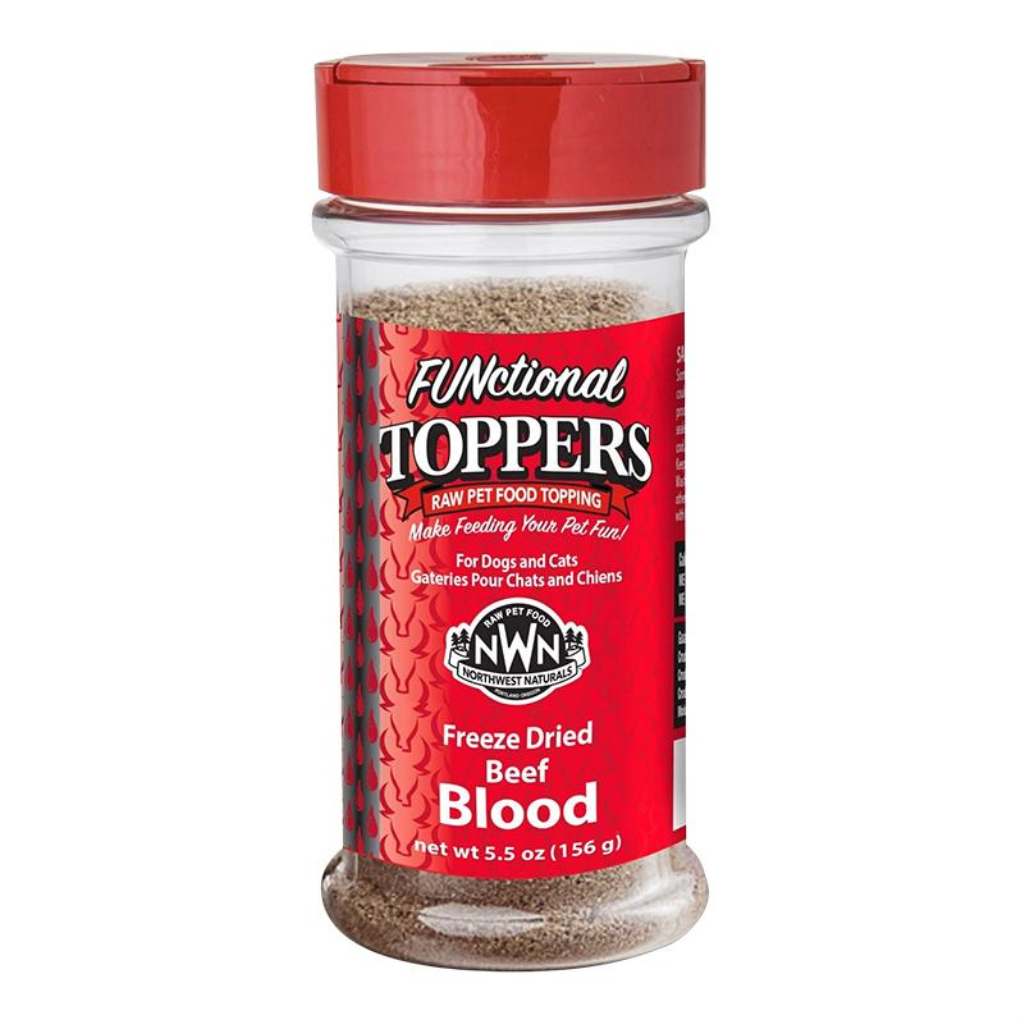 Northwest Naturals FUNctional Beef Blood Freeze-Dried Dog & Cat Food Topper, 5.5-oz