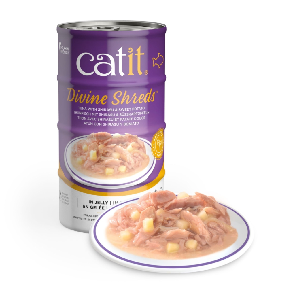 Catit Divine Shreds in Jelly, Tuna with Shirasu & Sweet Potato