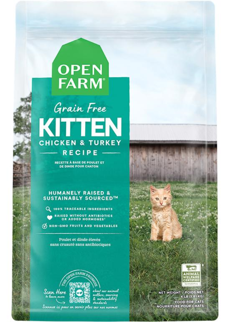 Open Farm Kitten Chicken & Turkey Recipe Grain-Free Dry Cat Food, 2-lb (Size: 2-lb)
