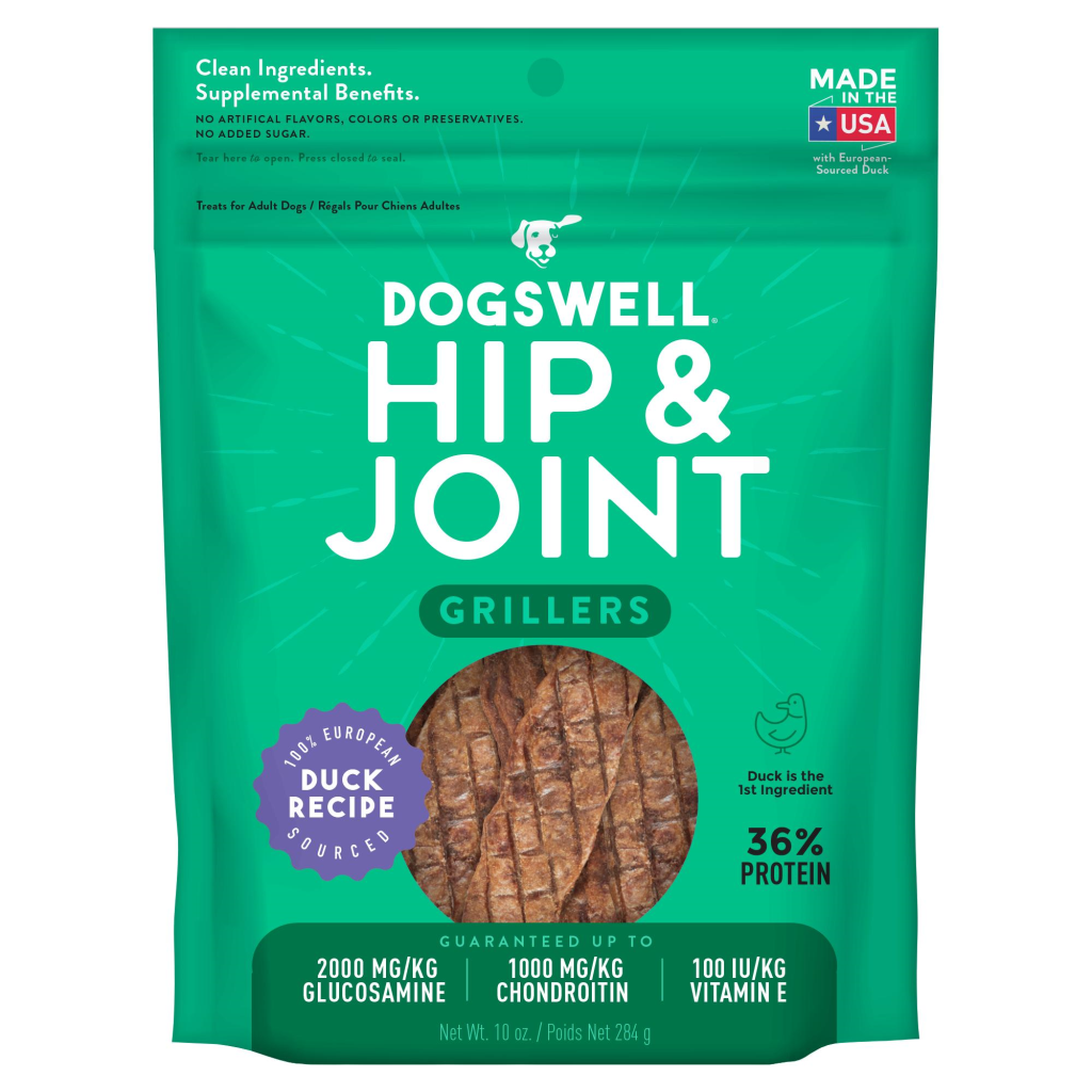 Dogswell Grillers Grain-Free Hip & Joint Duck Treat, 10-oz
