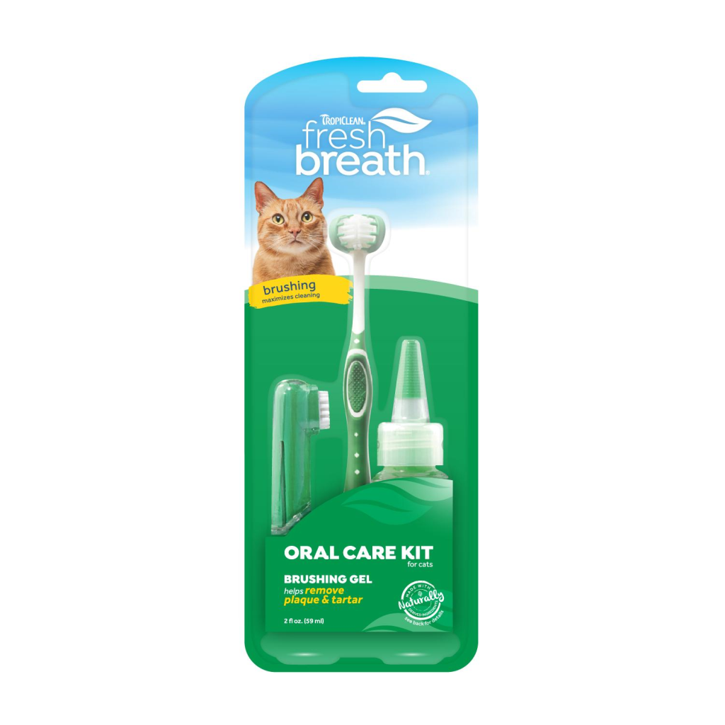 Tropiclean Fresh Breath Oral Care Kit for Cats, 2-oz