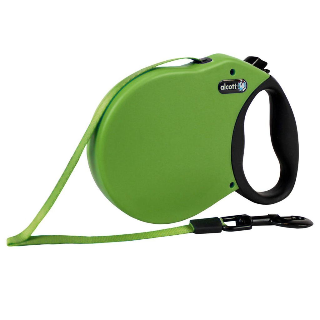 Alcott Adventure Retractable Dog Leash, Green, Large