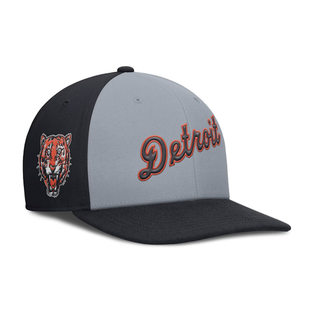 Detroit Tigers Nike Cooperstown Collection Square Bill Pro Snapback Hat - Grey/Navy