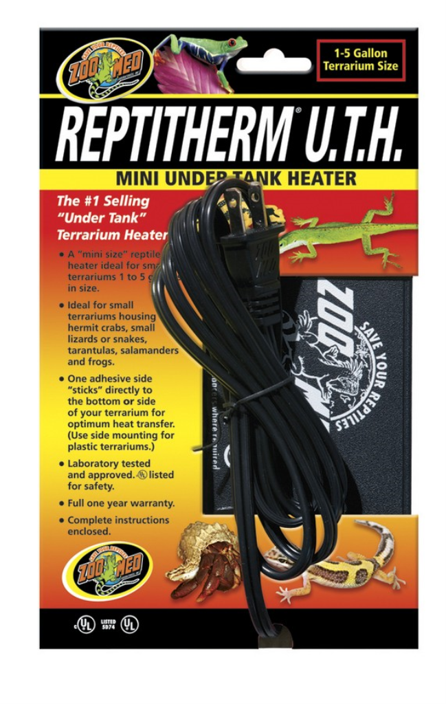 Zoo Med ReptiTherm Under Tank Terrarium Heater, 1-5 gal