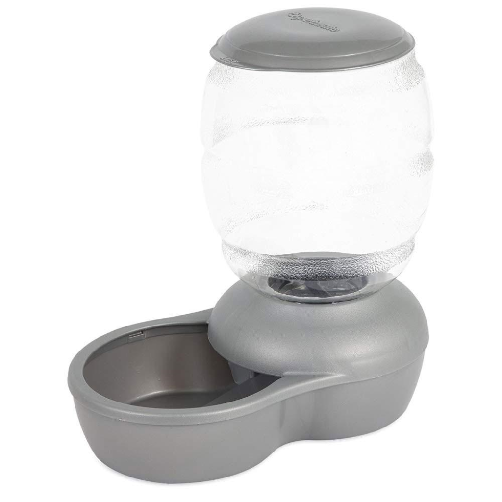 Petmate Replendish with Microban Dog Feeder, Pearl Silver Gray, 5-lb