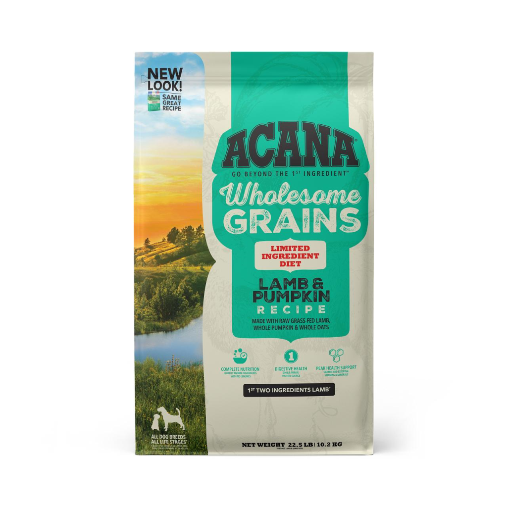 ACANA Wholesome Grains Lamb & Pumpkin Dry Dog Food, 22.5-lb
