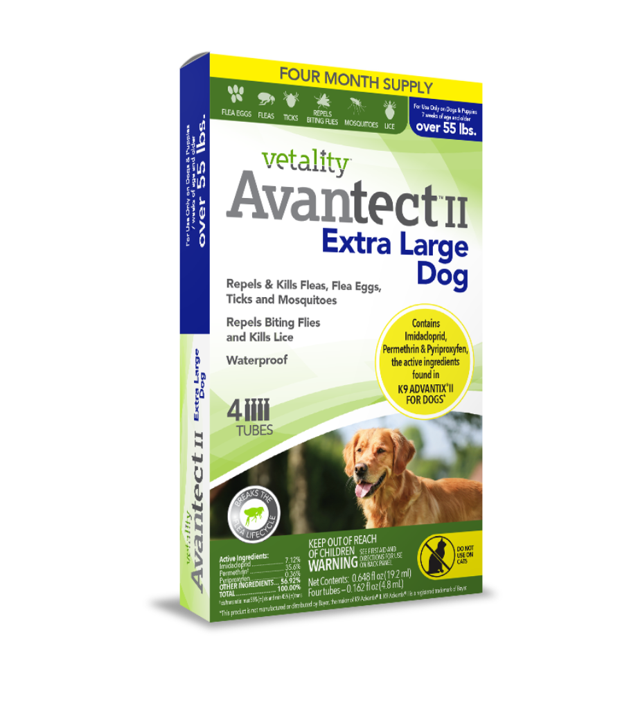 Vetality Avantect II Flea, Tick, and Pest Repellent for Dogs, X-Large