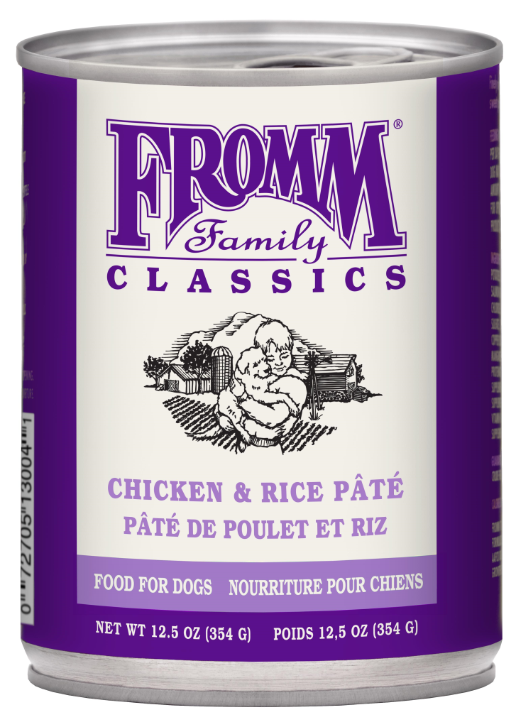 Fromm Family Classic Chicken & Rice Pate Canned Dog Food, 12.5-oz