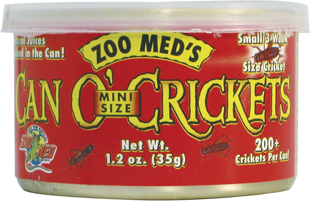 Zoo Med Mini Can O' Crickets Reptile & Bird Food, 1.2-oz can