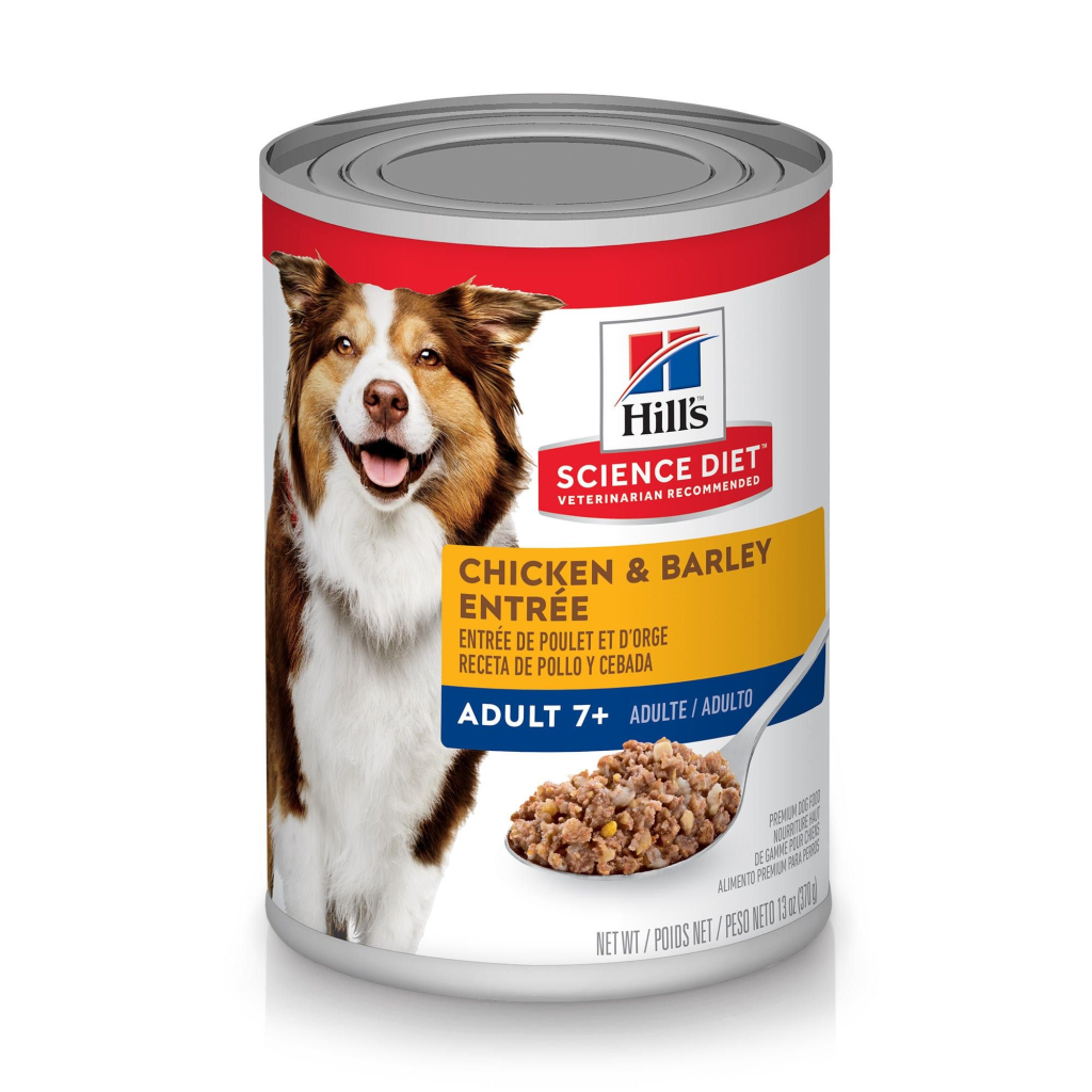 Hill's Science Diet Adult 7+ Chicken & Barley Entree Wet Dog Food, 13-oz