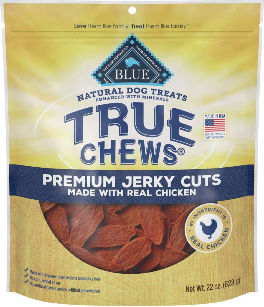 Blue Buffalo True Chews Premium Jerky Cuts Real Chicken Dog Treats, 22-oz