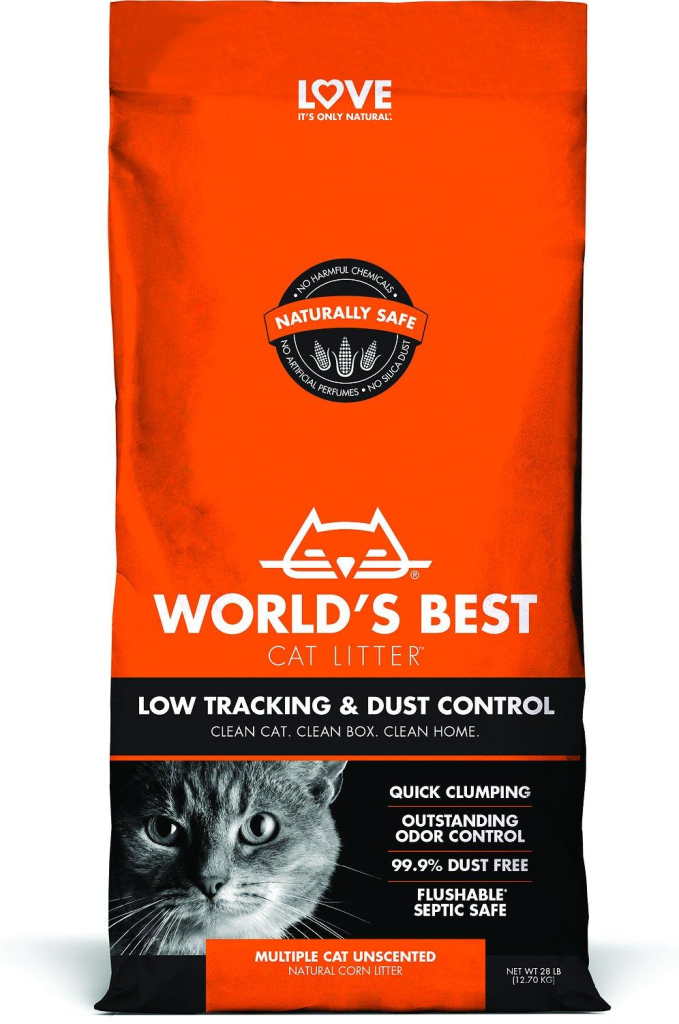 World's Best Low Tracking & Dust Control Multiple Cat Litter, 28-lb