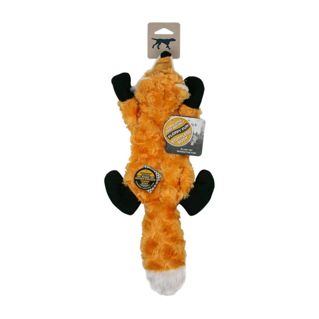 Tall Tails Stuffless Fox Squeaker Dog Toy, 16-in