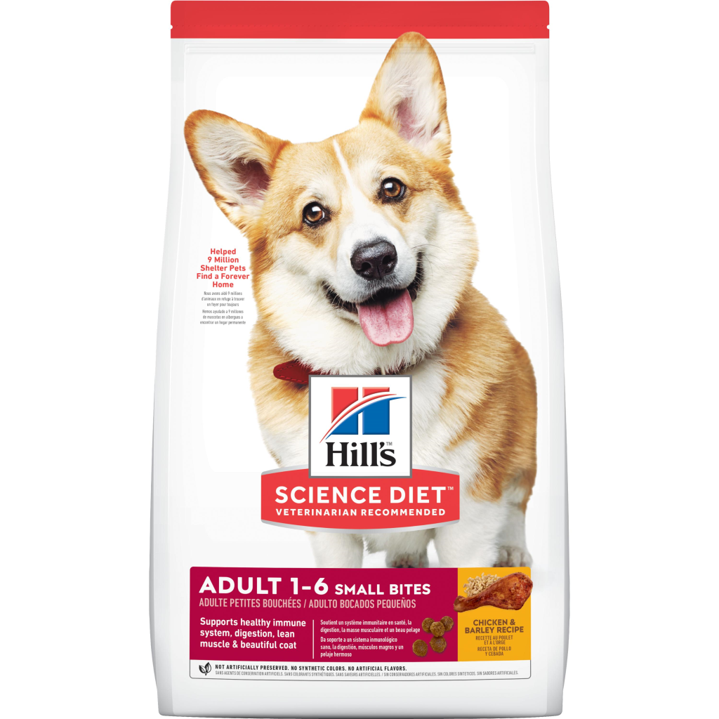 Hill's Science Diet Adult Small Bites Chicken & Barley Dry Dog Food, 15-lb