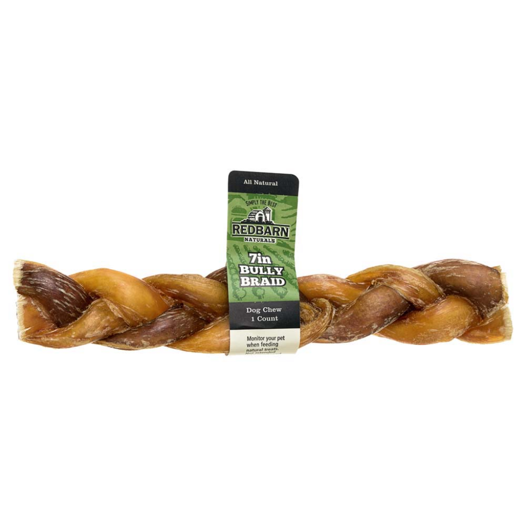 Redbarn Braided Bully Sticks 7" Dog Treats, 1 Count