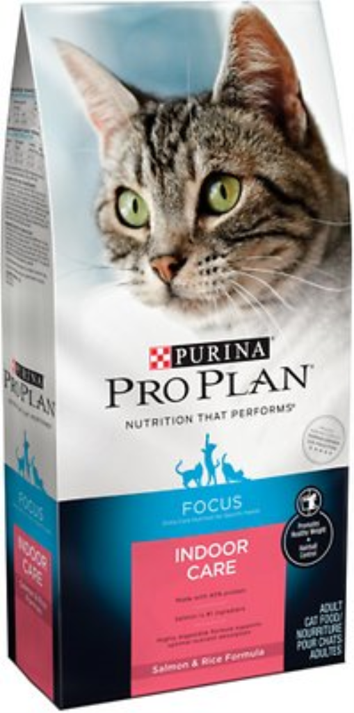 Purina Pro Plan Focus Adult Indoor Care Salmon & Rice Formula Dry Cat Food, 7-lb