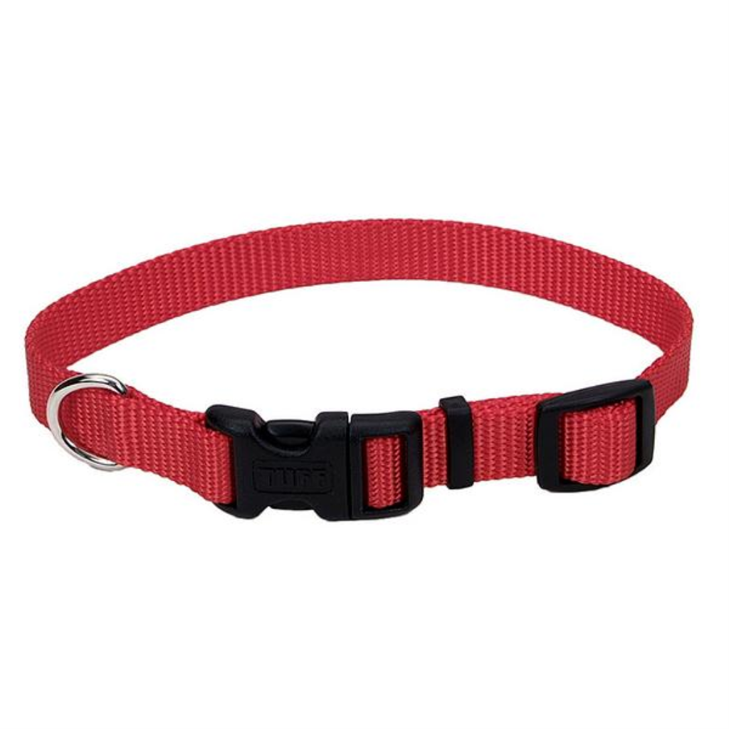 Coastal Tuff Dog Collar, Red, 1-in x 18-26-in