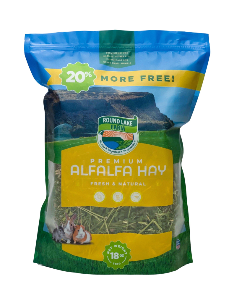Round Lake Farm Premium Alfalfa Hay for Small Animals, 18-oz