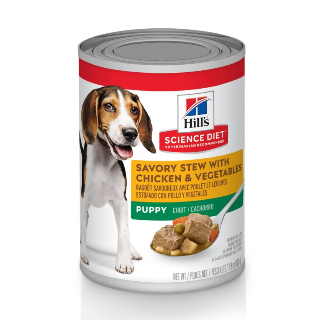 Hill's Science Diet Puppy Savory Stew with Chicken & Vegetables Wet Dog Food, 12.8-oz