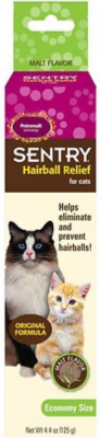 Sentry Malt Flavor Hairball Relief For Cat 4.4 Oz