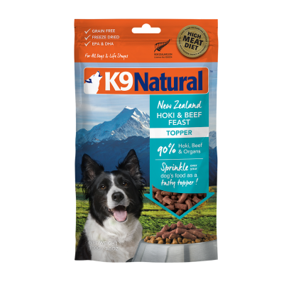 K9 Natural- Freeze Dried 3.5-oz Beef & Hoki Topper - Pawsitively
