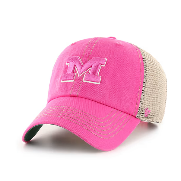 Michigan Wolverines Women's Pink Clean Up