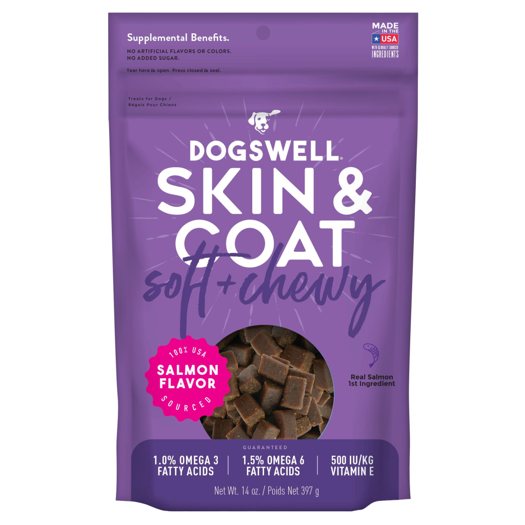 Dogswell Skin & Coat Salmon Soft & Chewy Dog Treats, 14-oz