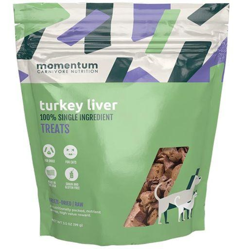 Momentum Carnivore Nutrition Turkey Liver Freeze-Dried Dog & Cat Treats, 3.5-oz