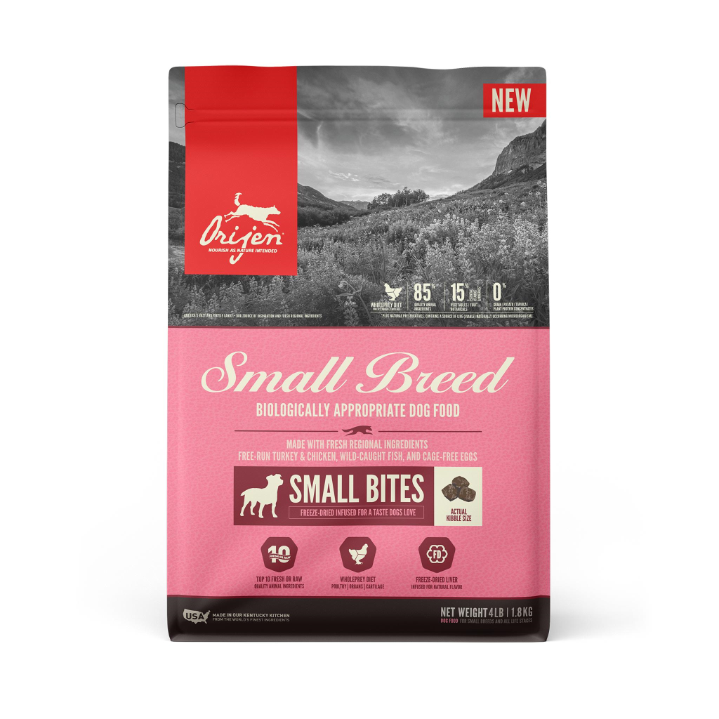 ORIJEN Small Breed Grain-Free Dry Dog Food, 4-lb