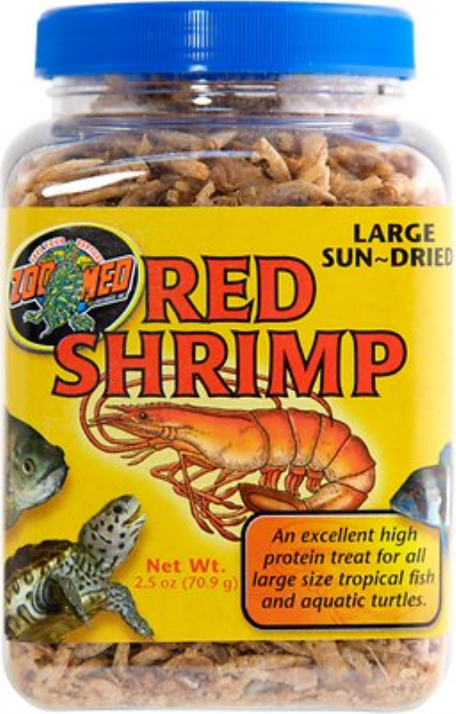 Zoo Med Large Sun-Dried Red Shrimp Turtle Treats, 2.5-oz jar