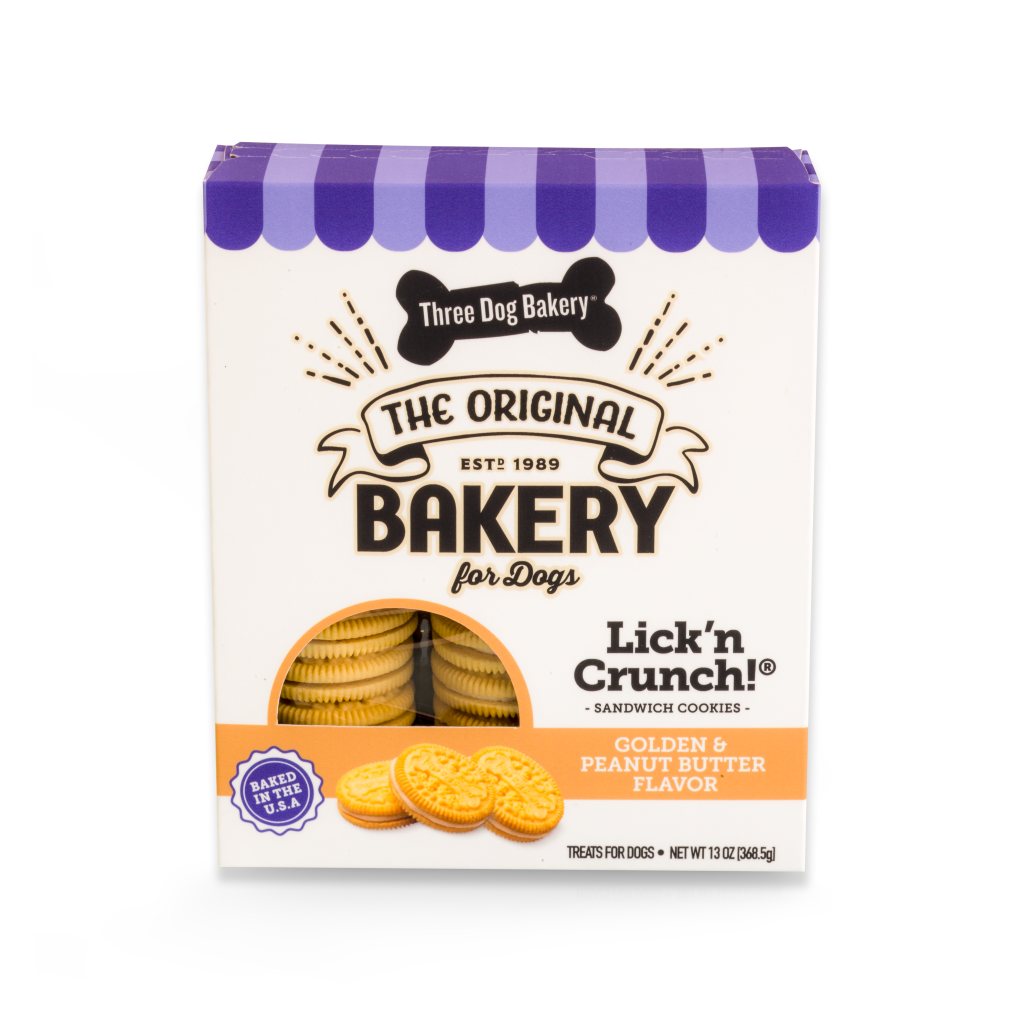 Three Dog BakeryLick'n Crunch Golden and Peanut Butter Cookies - 13-oz