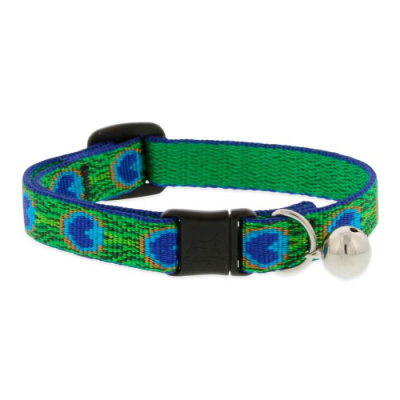 Lupine Pet Original Designs Safety Collar with Bell for Cats, Tail Feathers, 1/2-in x 8-12-in
