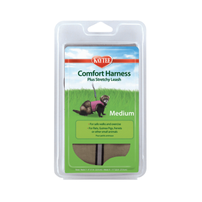 Kaytee Comfort Harness Plus Stretchy Leash Small Animal Harness, Medium