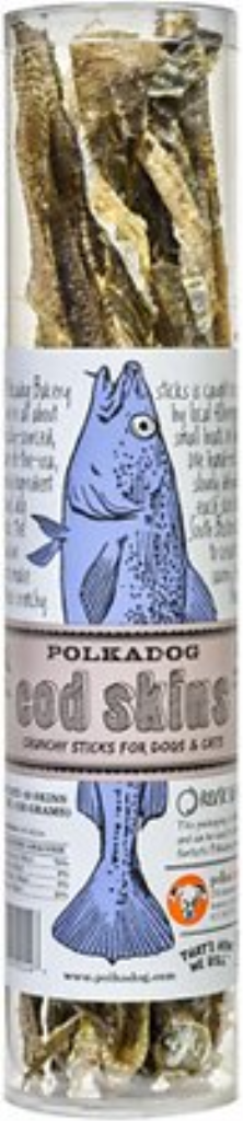 Polkadog Cod Skins Dog & Cat Treats, 4.7-oz tube