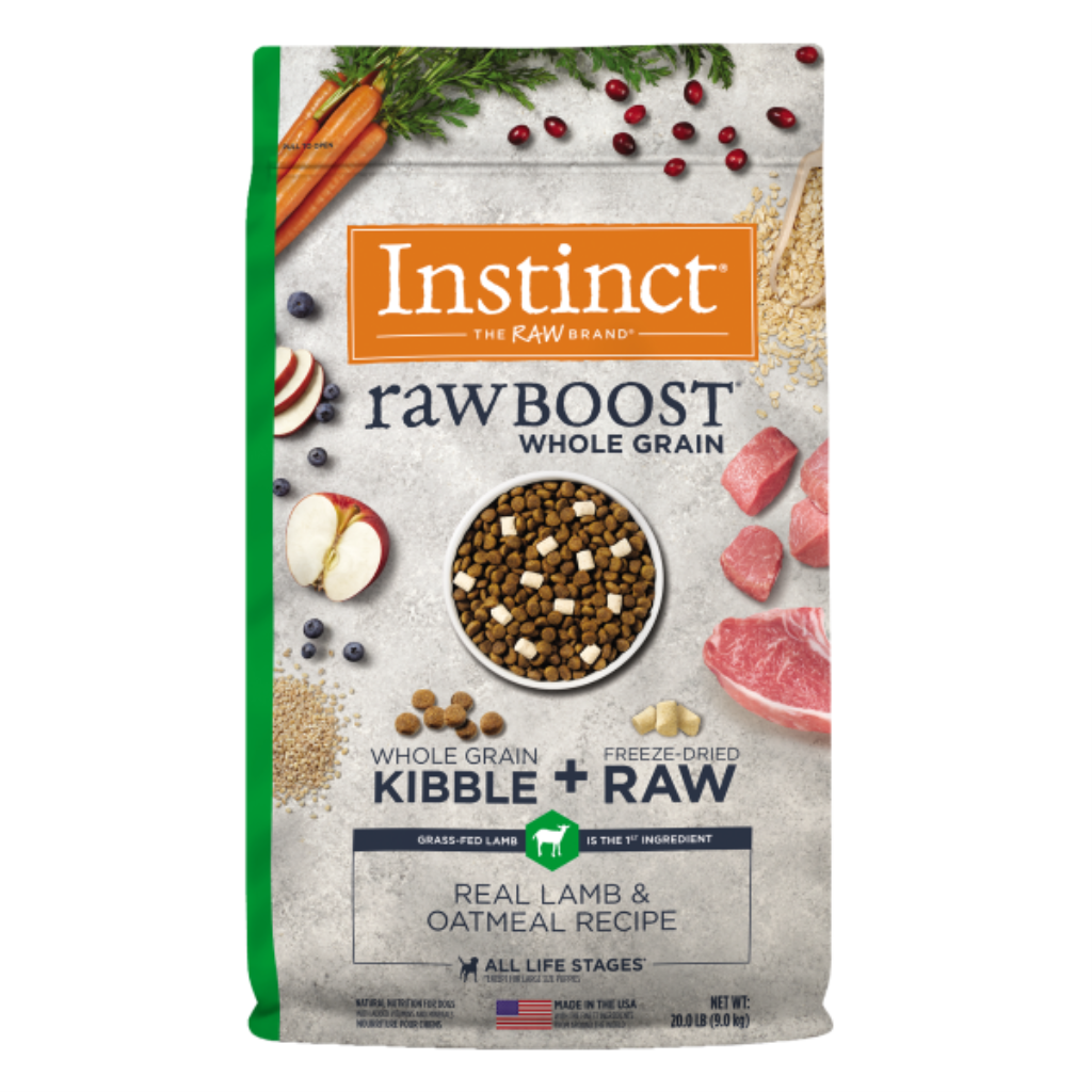 Instinct Raw Boost Whole Grain Real Lamb & Oatmeal Dry Dog Food, 20-lb