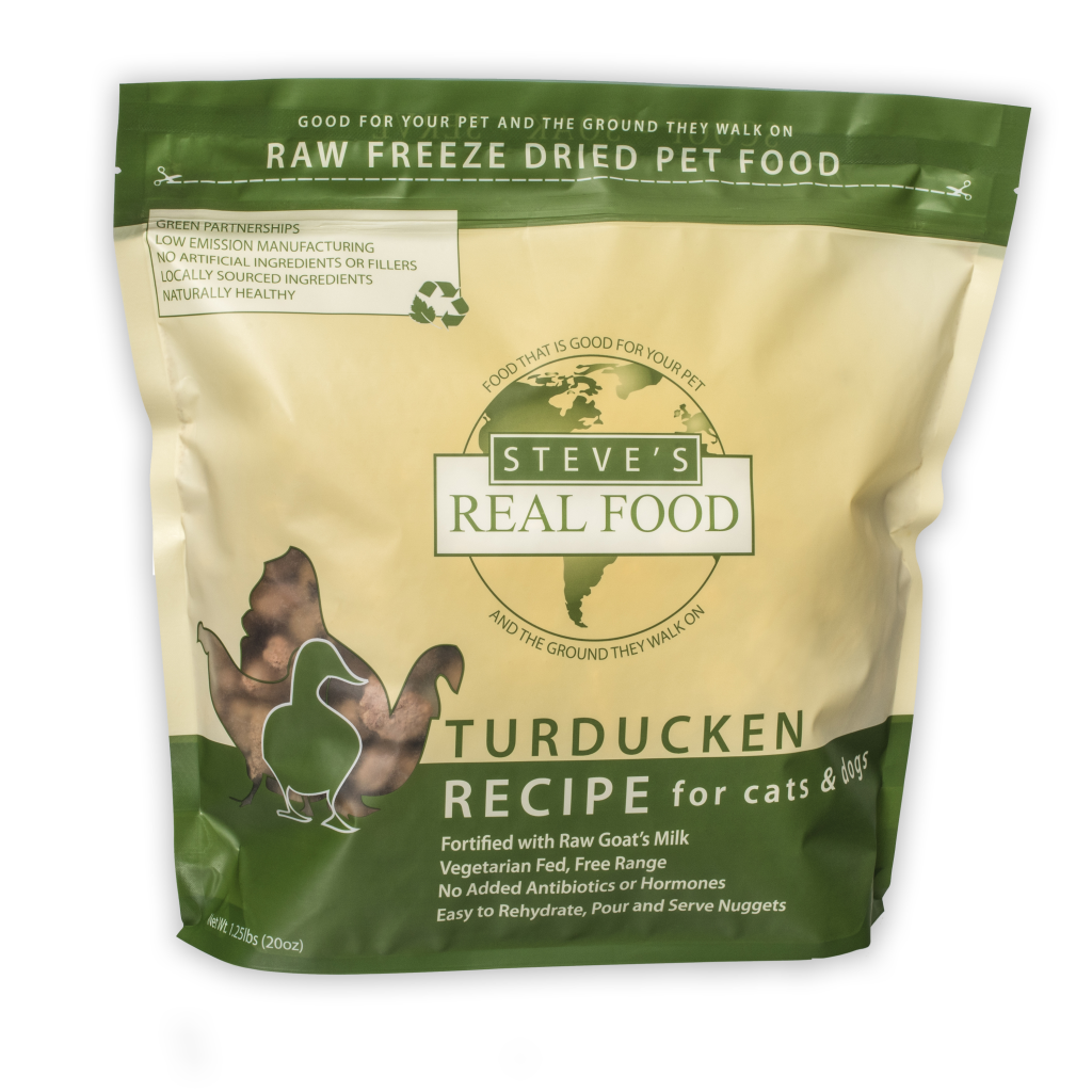Steve's Real Food Freeze-Dried Turducken Nuggets for Dogs, 1.25-lb