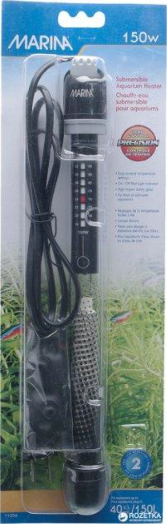 Marina Submersible Aquarium Heater, 150-watt