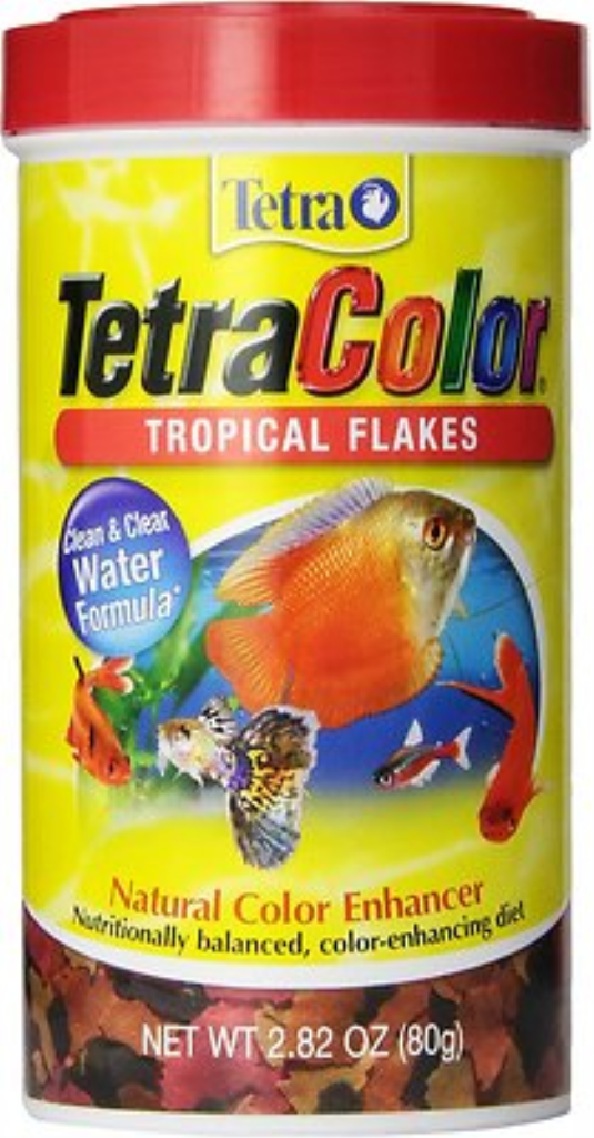 Tetra TetraColor Tropical Flakes Fish Food, 2.82-oz jar