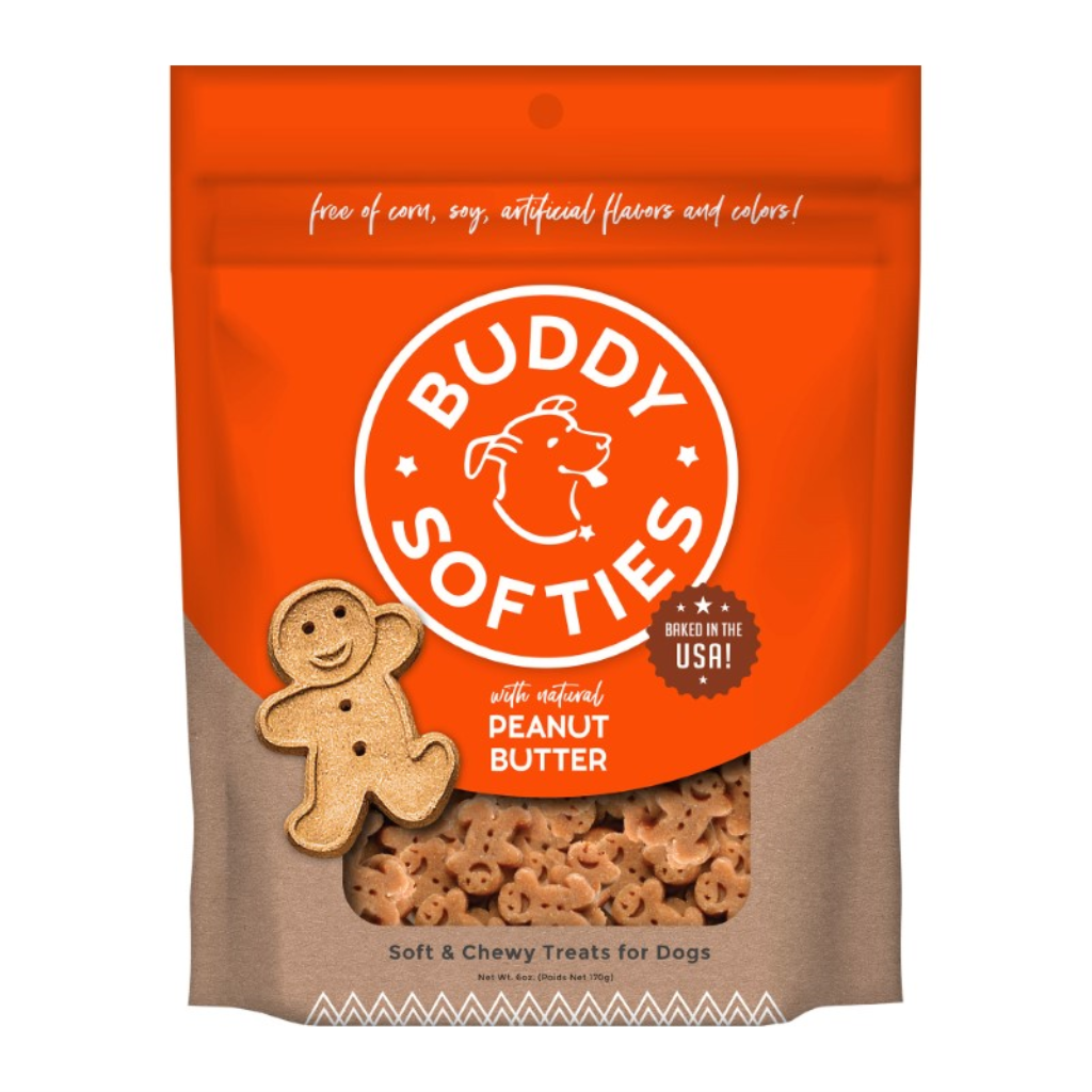 Buddy Biscuits with Peanut Butter Soft & Chewy Dog Treats, 6-oz