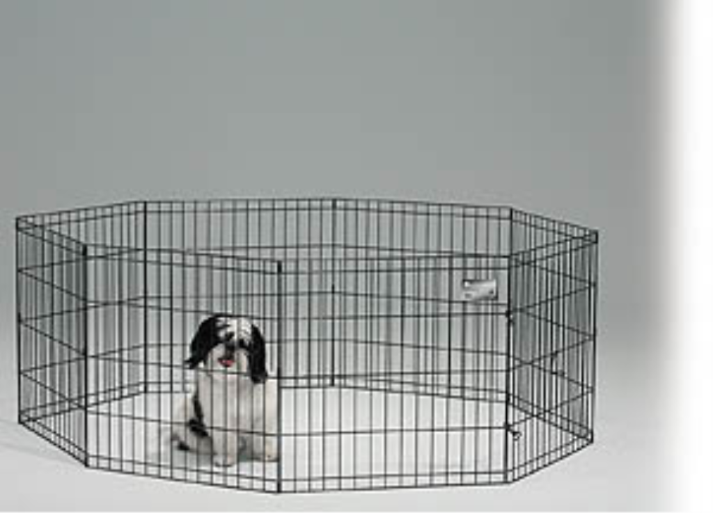 MidWest Black E-Coat Exercise Pen, 24-in