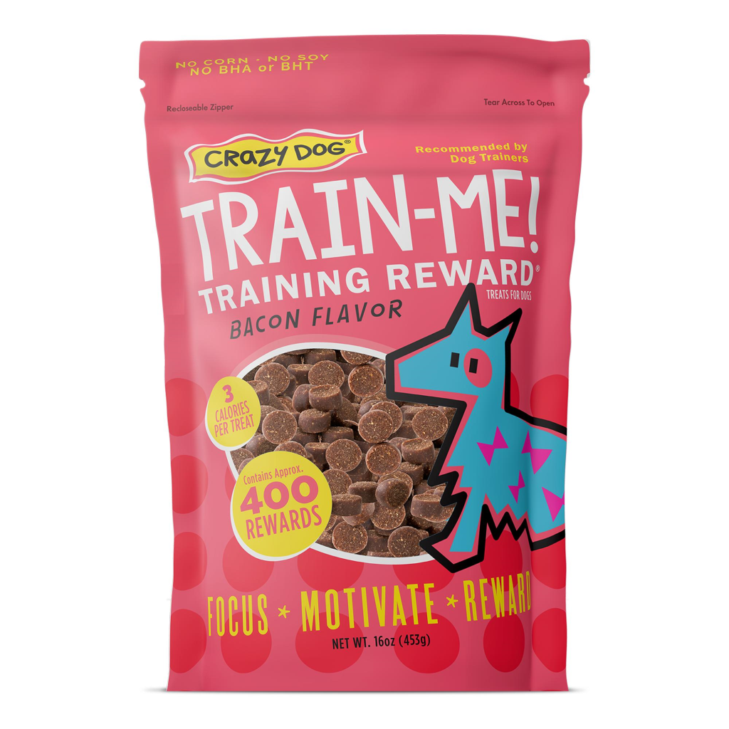 Crazy Dog Train-Me! Bacon Flavor Dog Treats, 1-lb