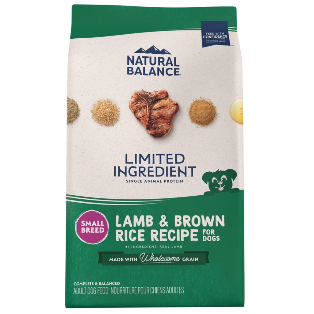 Natural Balance Limited Ingredient Lamb & Brown Rice Recipe Small Breed Dry Dog Food, 4-lb