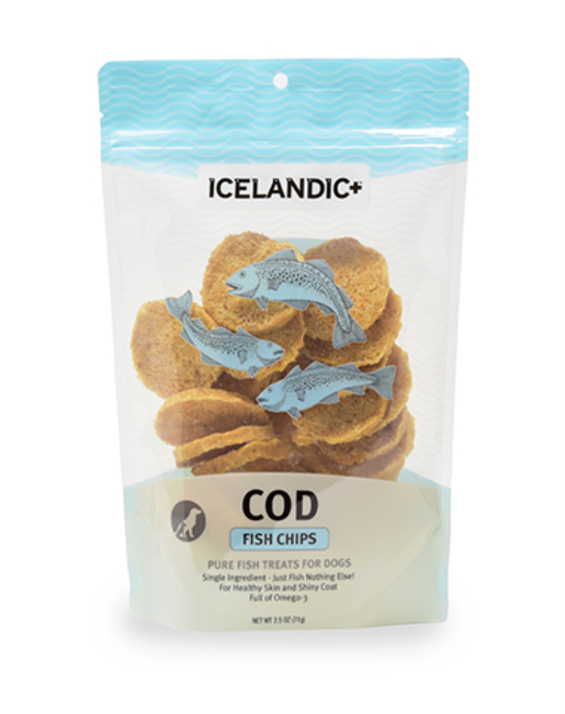 Icelandic+ Cod Chips Pure Fish Treats for Dogs, 2.5-oz