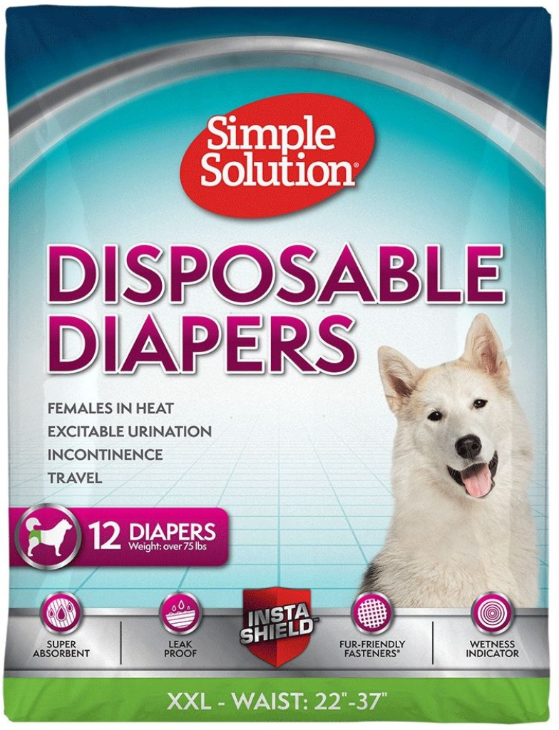 Simple Solution 12 Disposable Diapers, XX-Large