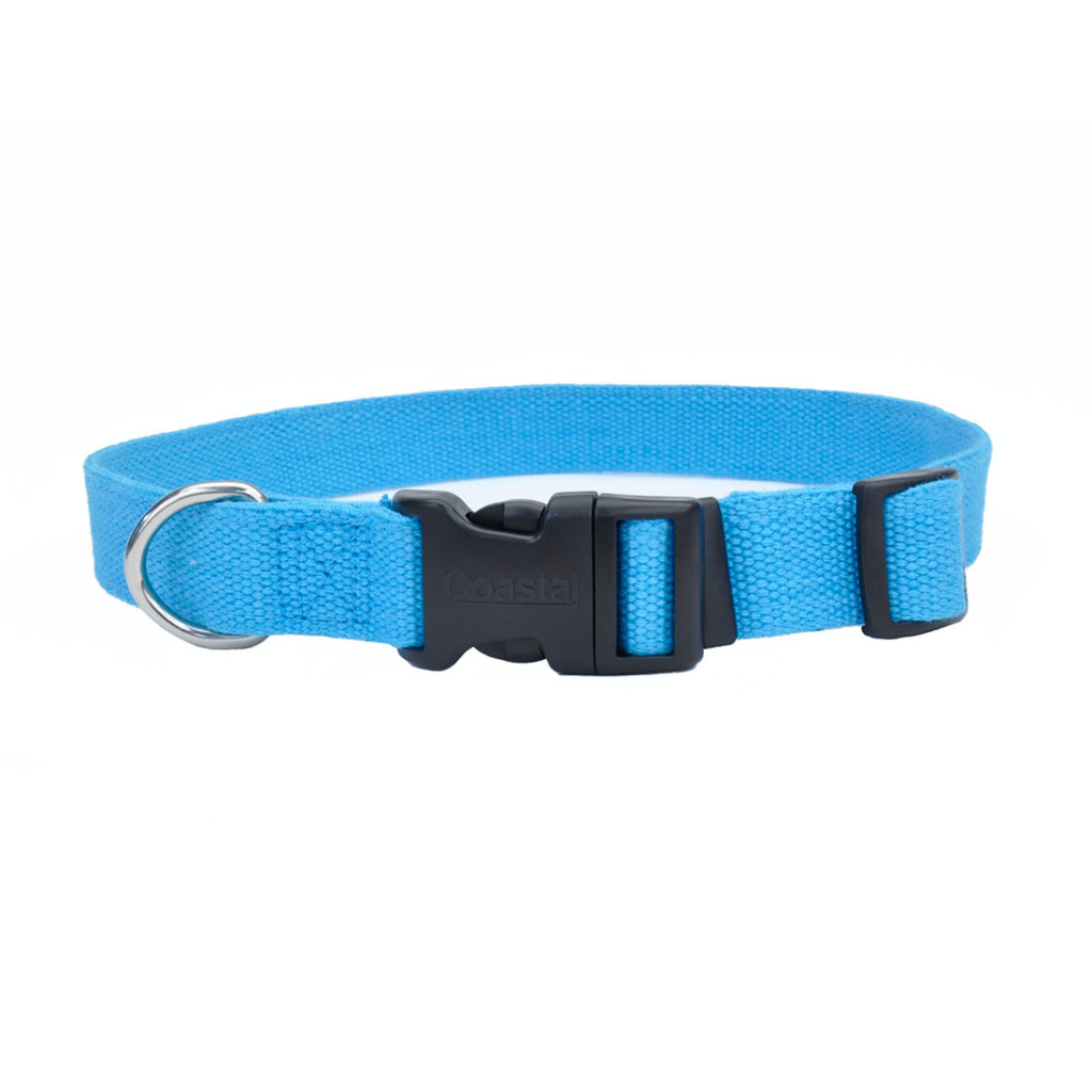 New Earth Soy Adjustable Dog Collar, Slate, 3/4-in X 12-18-in
