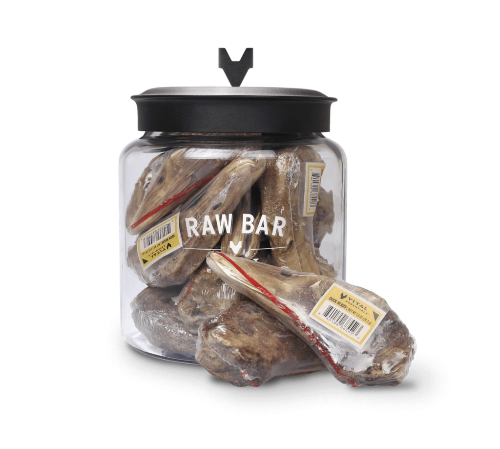 Vital Essentials RAW BAR Duck Heads Freeze-Dried Raw Dog Treats, 1-count