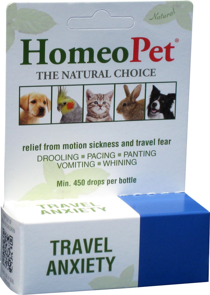 HomeoPet Travel Anxiety Dog, Cat, Bird & Small Animal Supplement, 450 drops