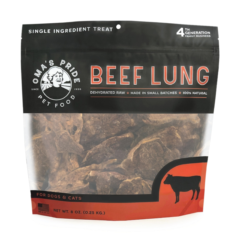 Oma's Pride Beef Lung Dog & Cat Treats, 8-oz