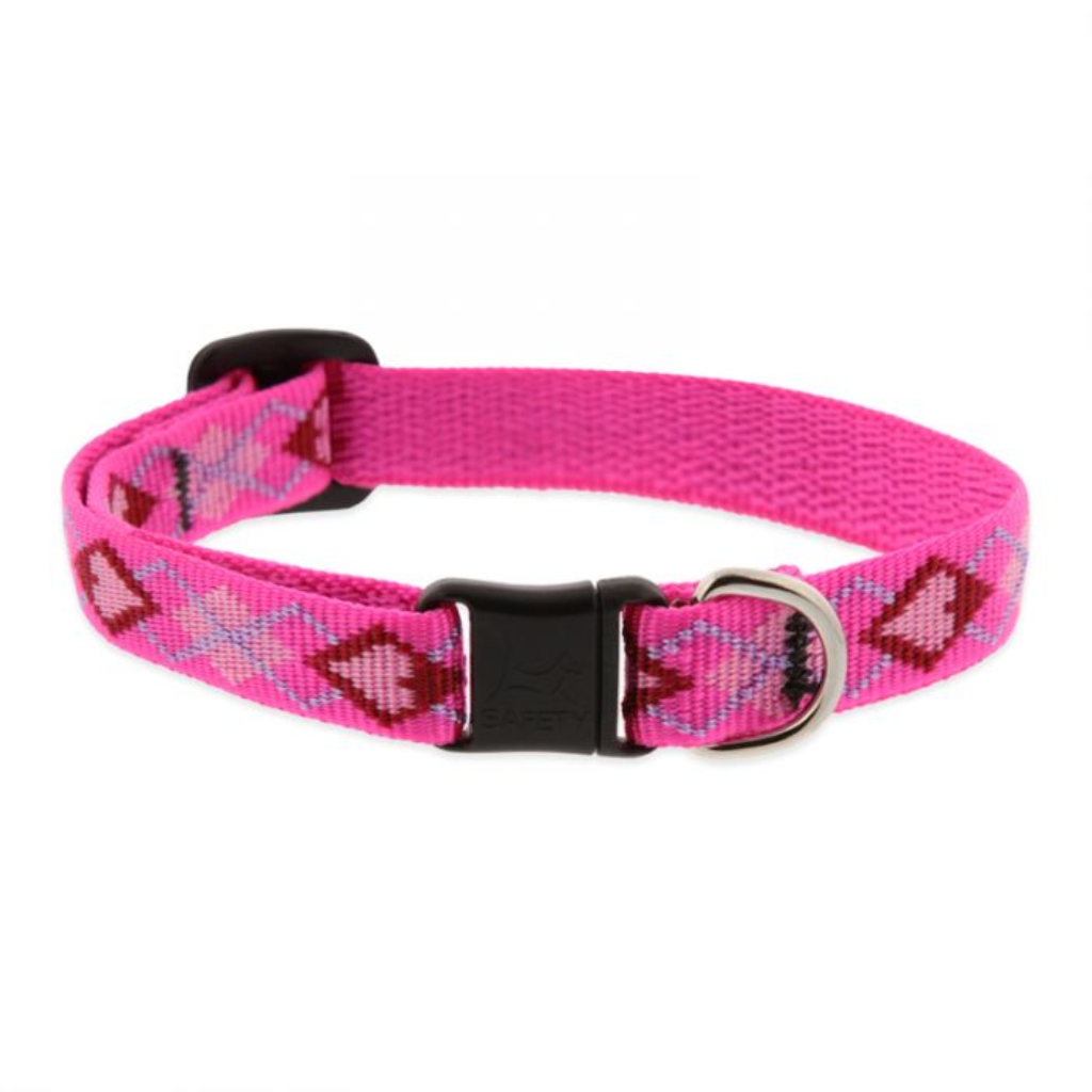 Lupine Pet Original Designs Safety Collar for Cats, Puppy Love, 1/2-in x 8-12-in