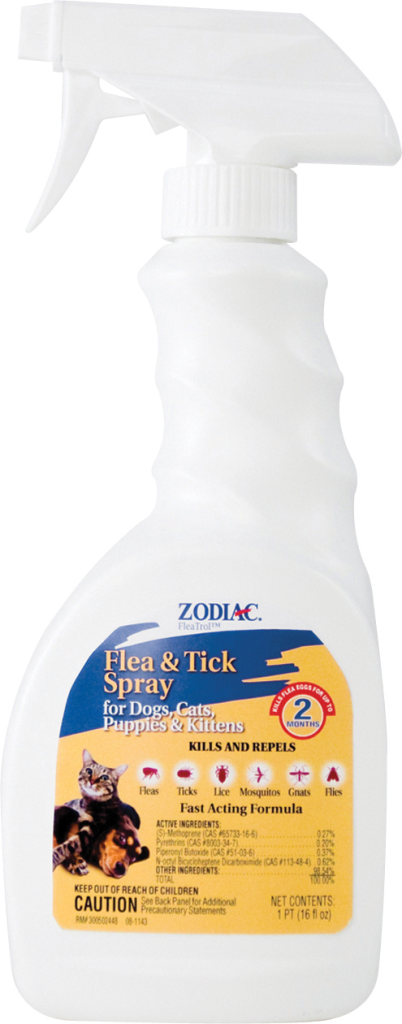 Zodiac Flea & Tick Spray for Dogs, Cats, Puppies & Kittens, 16-oz